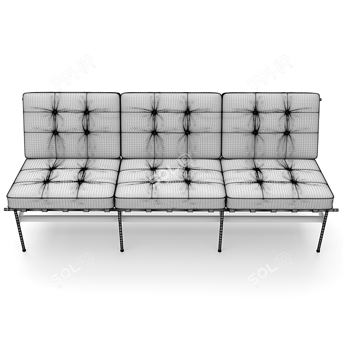 Modern Leather Sofa: C416 Kho Liang Le 3D model image 3