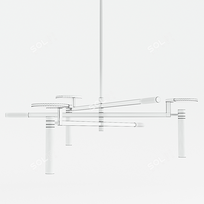 Modern Disc Chandelier - Melange 3D model image 3