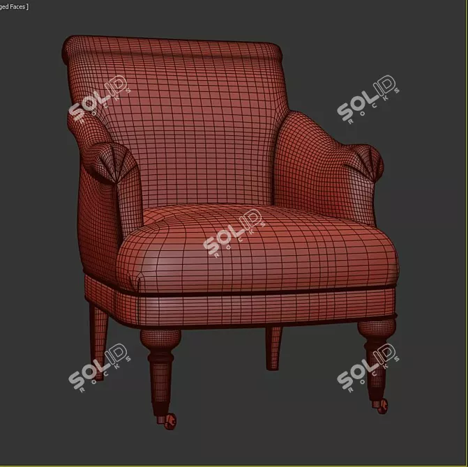 Cozy Cotswald Armchair | Classic Comfort in Your Home 3D model image 3