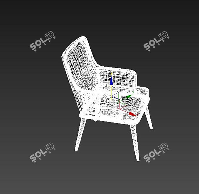 Modern Ergonomic Office Chair 3D model image 3