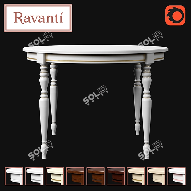 Title: Ravanti OM Dining Table - No. 19/5 3D model image 1