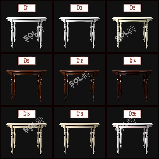 Title: Ravanti OM Dining Table - No. 19/5 3D model image 3