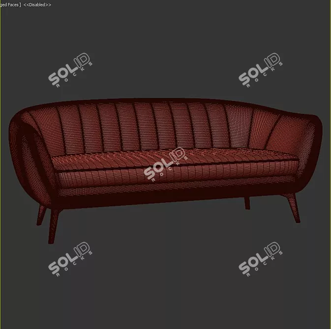 Elegant Soriano Sofa: Luxurious Comfort 3D model image 3
