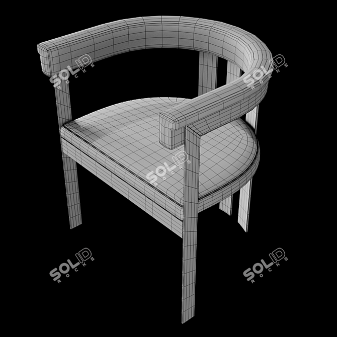 Eichholtz Velvet Dining Chair 3D model image 3