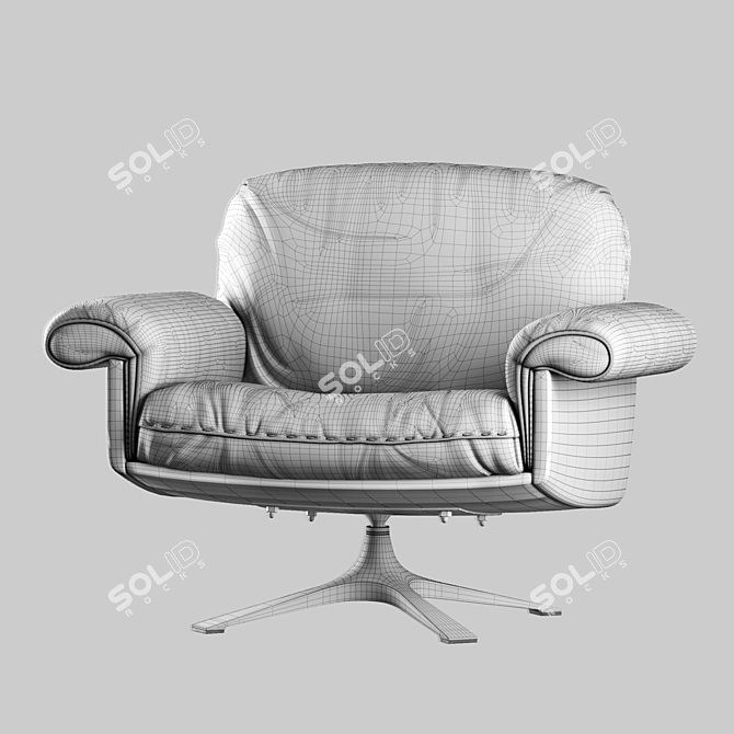 Swiss-made DS 31 Lounge Chair 3D model image 3