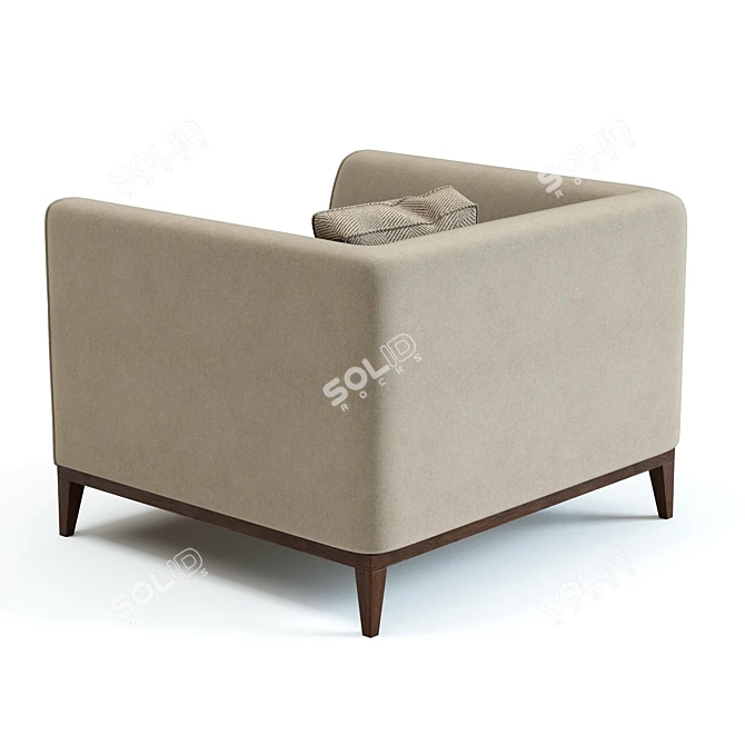 Pollock Armchair: Stylish and Sophisticated Seating 3D model image 3