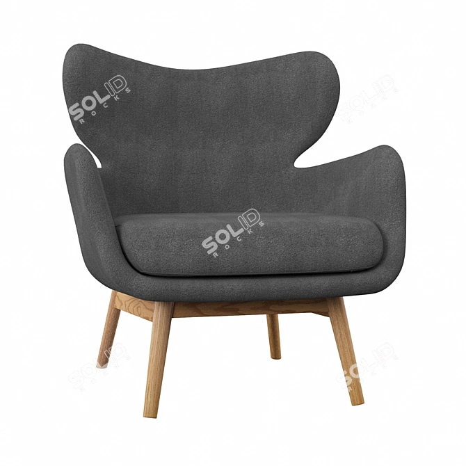 Cozy Aaden Barrel Chair 3D model image 1