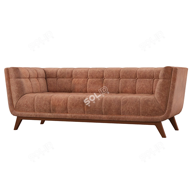 Elegant Leather Sofa - Caryn 3D model image 1