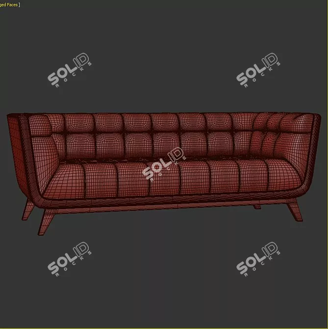 Elegant Leather Sofa - Caryn 3D model image 3