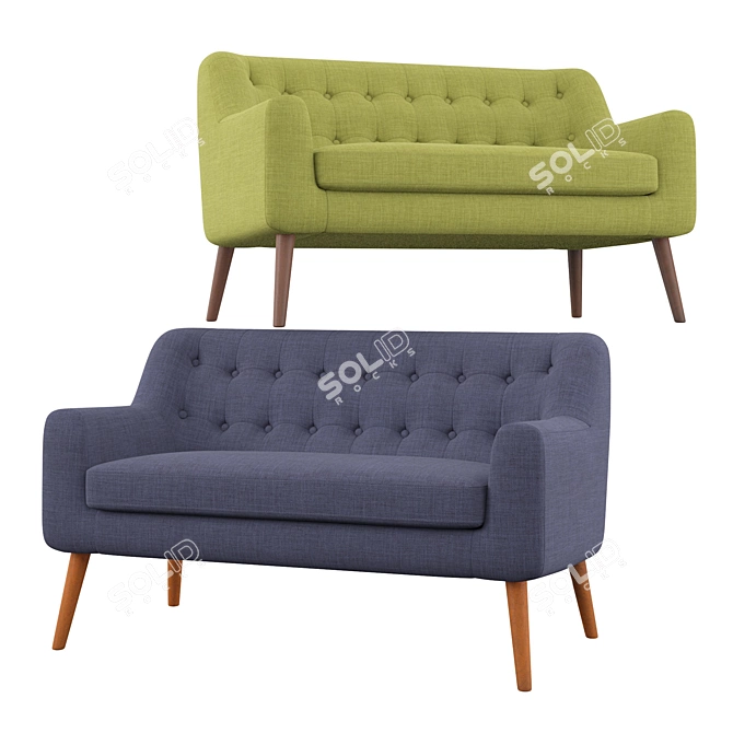 Cozy Comfort Brandon Loveseat 3D model image 1