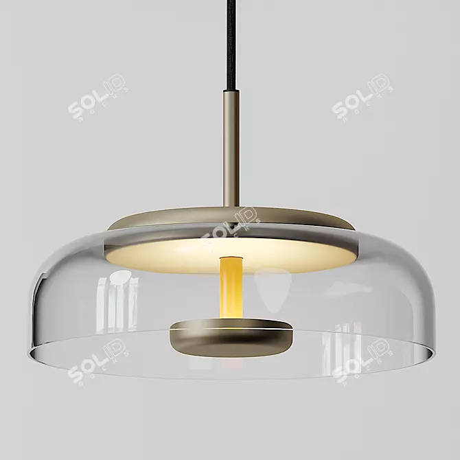 Nordic Glass Pendant Light 3D model image 1