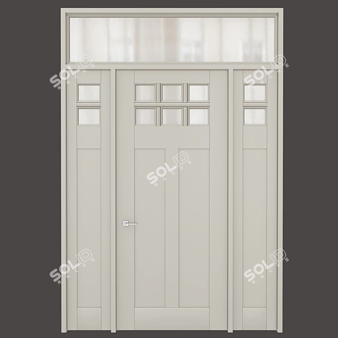 Elegant Classic Interior Doors 3D model image 1