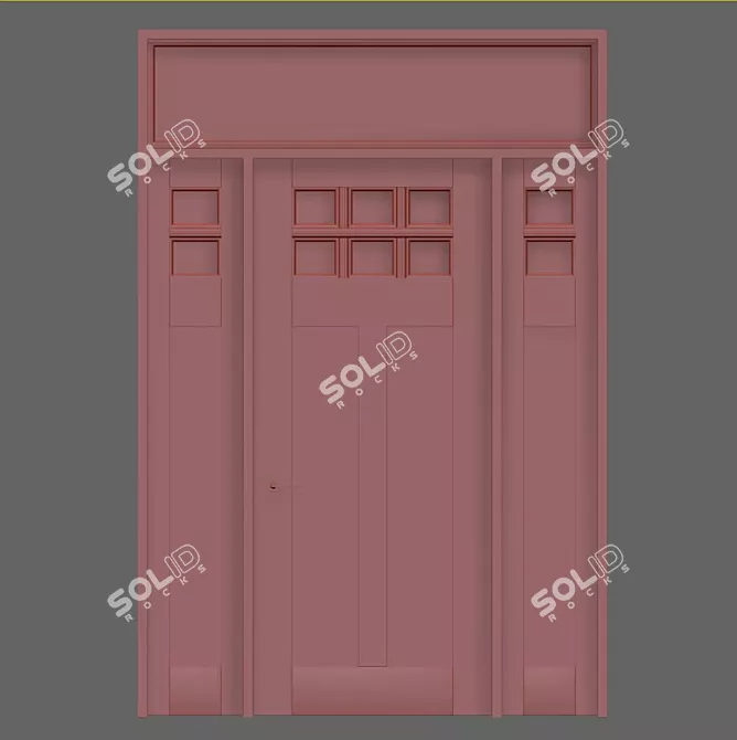 Elegant Classic Interior Doors 3D model image 2