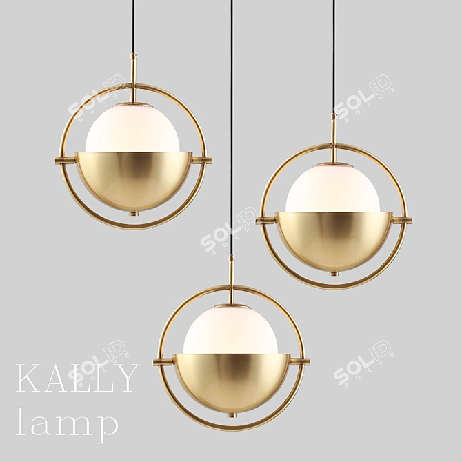 Minimalist Postmodern Pendant Light 3D model image 1