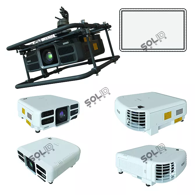 Epson EB-L1000: High-Brightness Laser Projector 3D model image 2