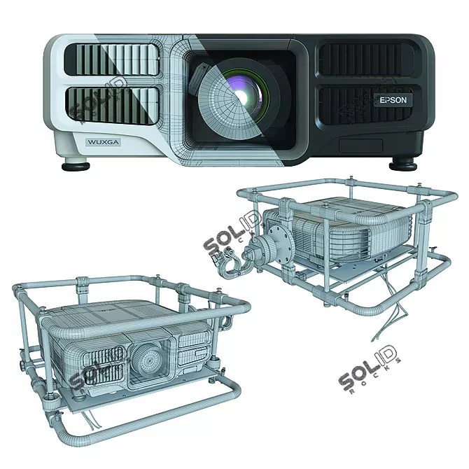 Epson EB-L1000: High-Brightness Laser Projector 3D model image 3