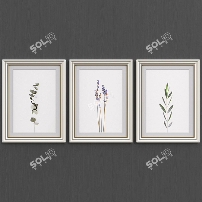 Modern Botanical Art Collection 3D model image 2