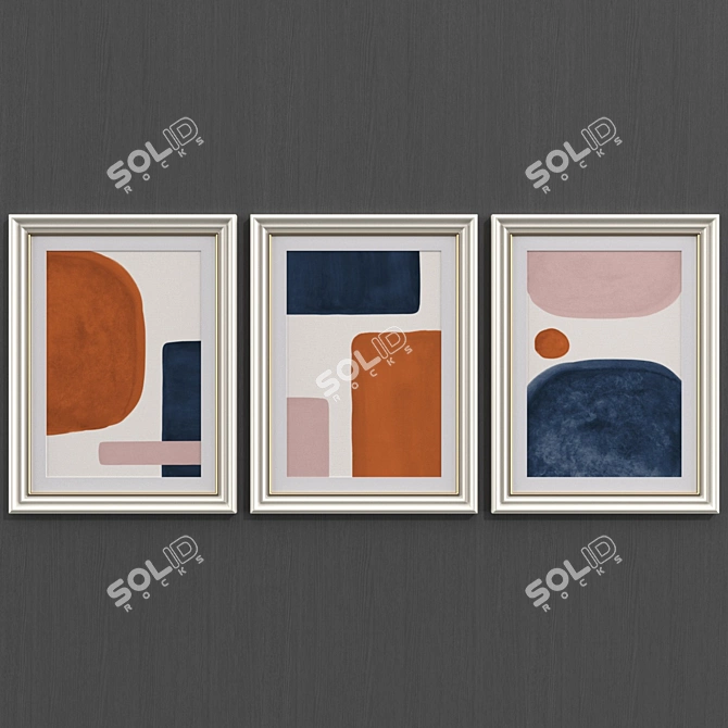 Modern Abstract Art Print No.2 3D model image 1