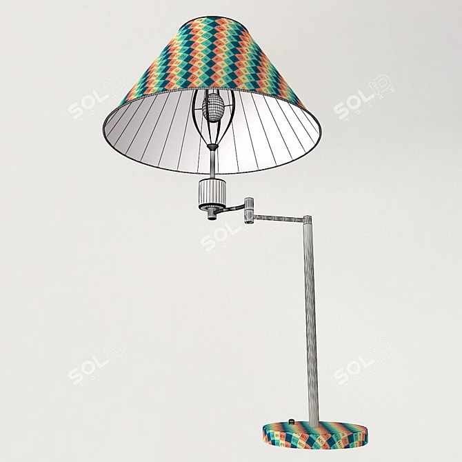 Elegant Patterned Table Lamp 3D model image 3