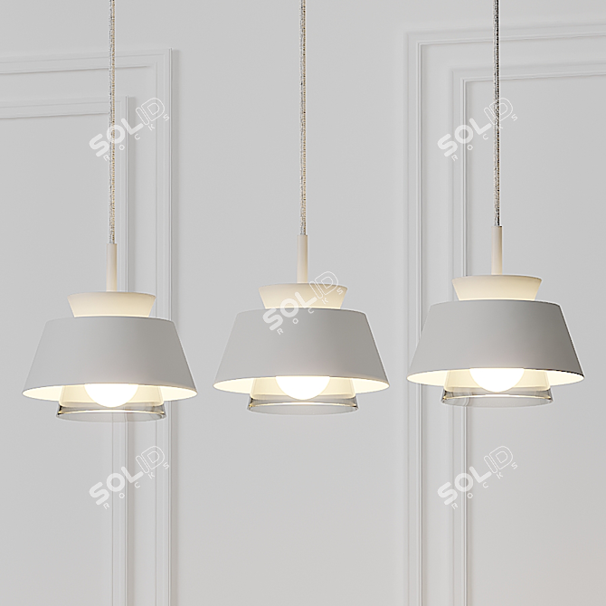Nordic Style Triangle Pendant Light Set 3D model image 3