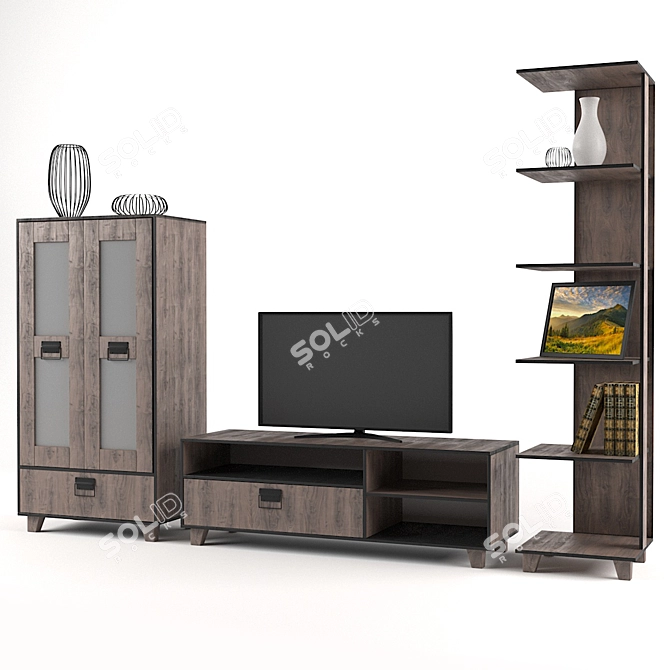 Essen Bob Pine Modular Lounge Set 3D model image 1