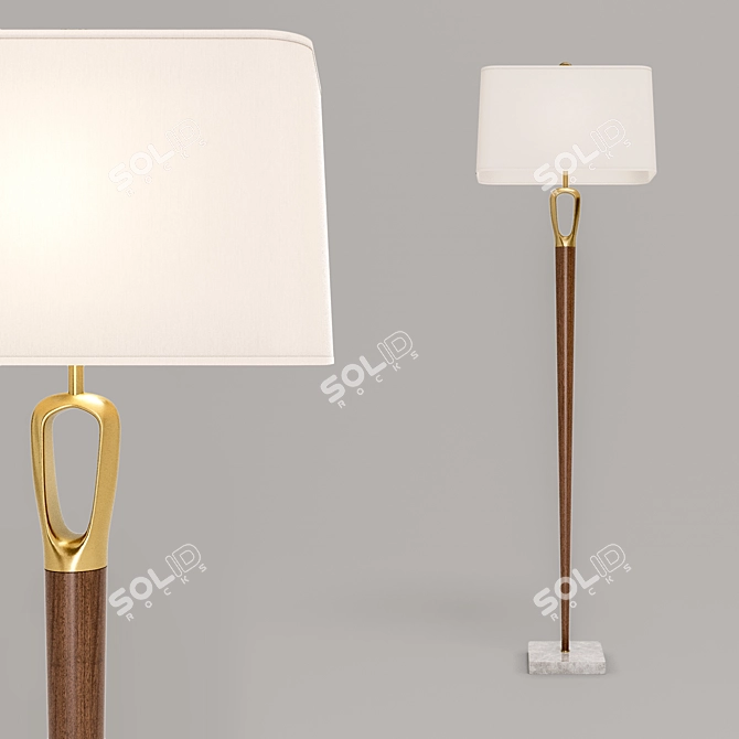 Elegant Manor Floor Lamp 3D model image 1