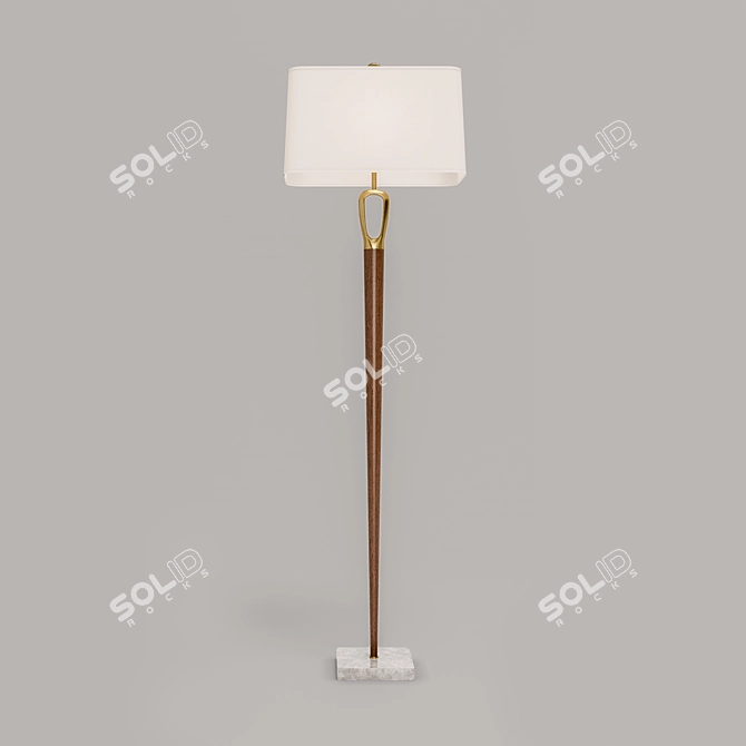 Elegant Manor Floor Lamp 3D model image 2