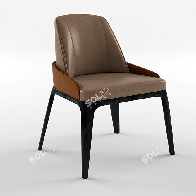 Luxurious Bentley Home Malvern Chair 3D model image 1