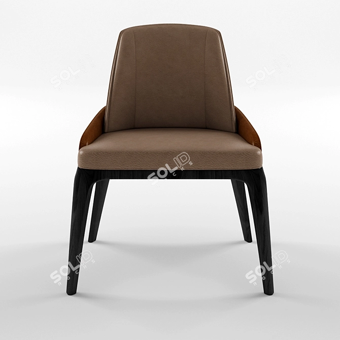 Luxurious Bentley Home Malvern Chair 3D model image 2