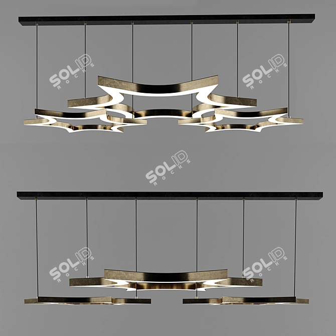 Starry Sky Ceiling Light 3D model image 1