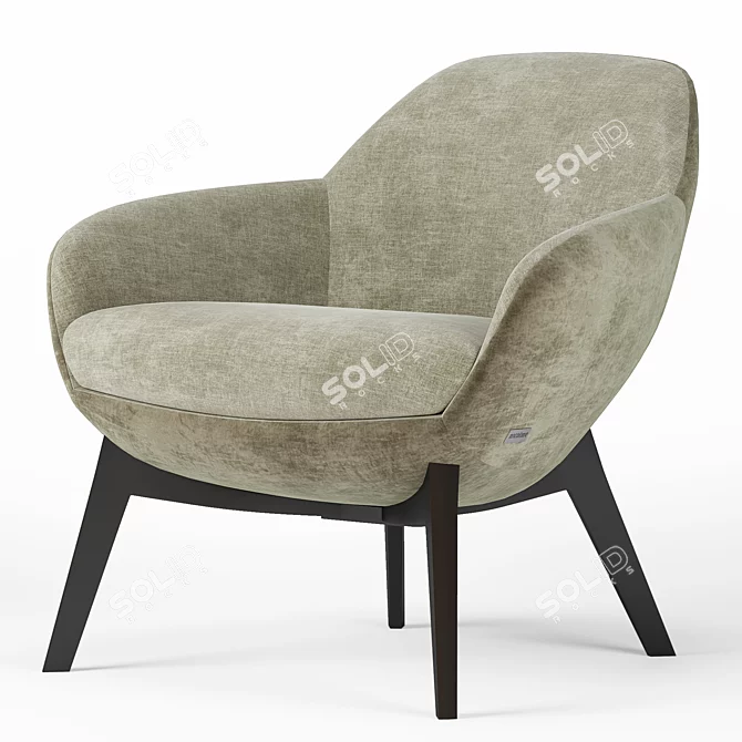 Sophisticated Ghirla Armchairs: Designed for Your Comfort 3D model image 1