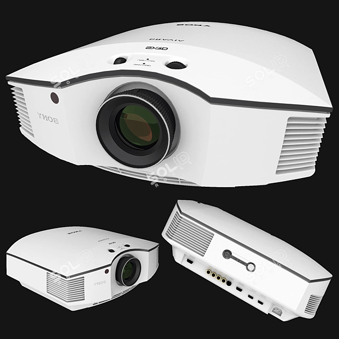 Sony Data Projector: High-Quality Display 3D model image 1