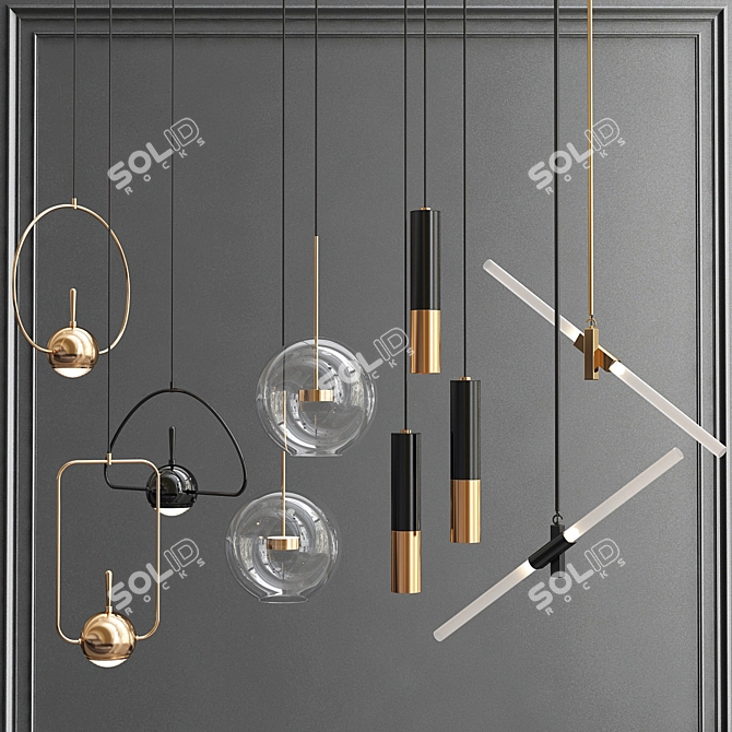 Elegant Pendant Collection: Exclusive Designs 3D model image 1