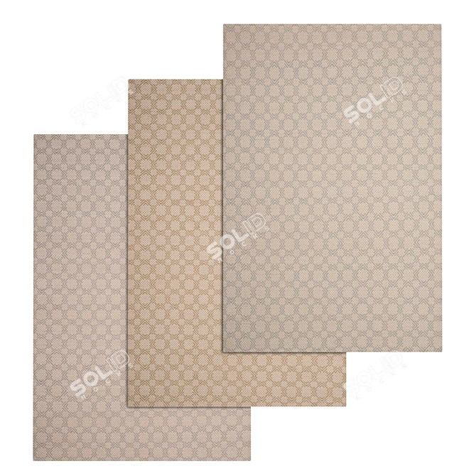 Luxury Carpets Set: Enhanced Textures 3D model image 1