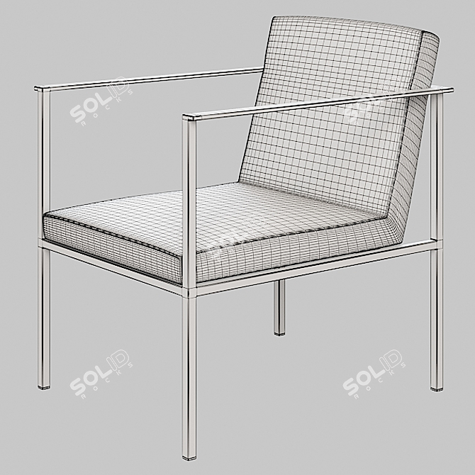 Kelly Lounge Jett: Sleek Black Armchair 3D model image 3