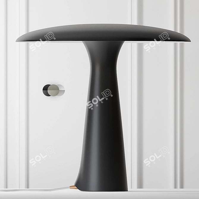 Sleek Shelter Table Lamp - 3 Colors 3D model image 1