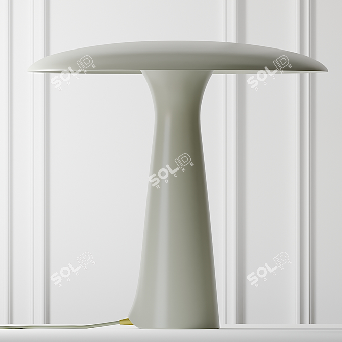 Sleek Shelter Table Lamp - 3 Colors 3D model image 2