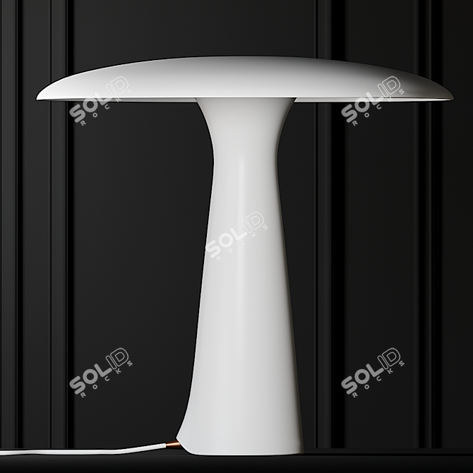 Sleek Shelter Table Lamp - 3 Colors 3D model image 3