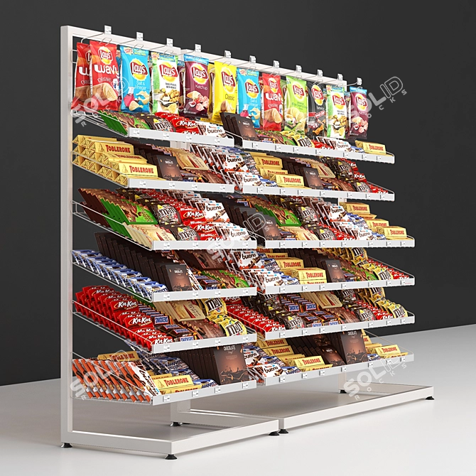 Checkout Racks with Filling - Compact and Versatile! 3D model image 2