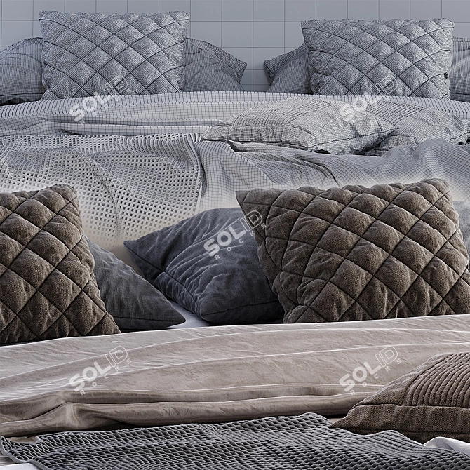 Mondo Aqua 2 Bed: Sleek & Stylish 3D model image 3