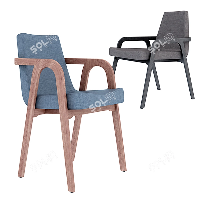 Modern Decanter Chair 3D model image 1