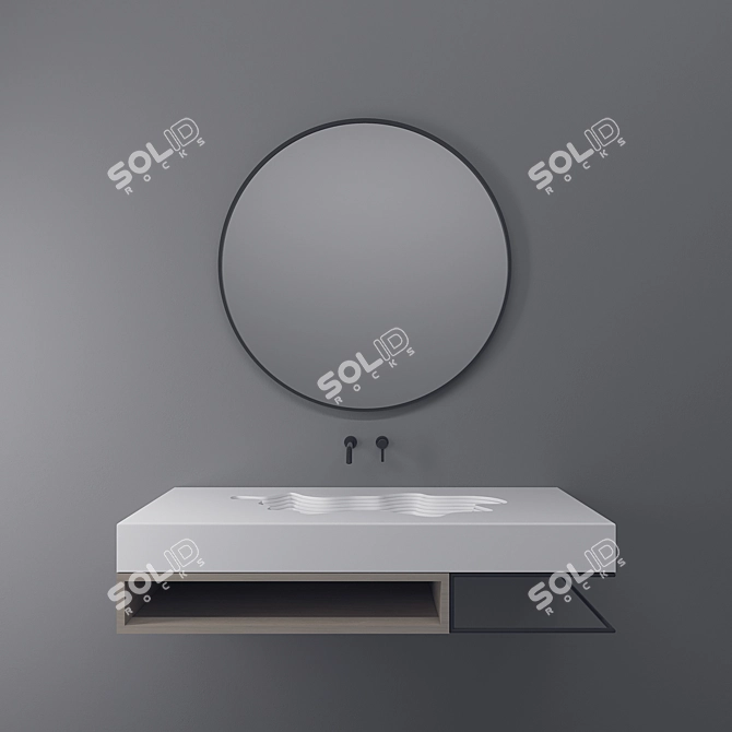 Sleek Bathroom Set: 3D Models & Textures 3D model image 1