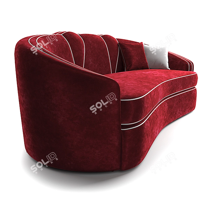 Elegant Josephine 230 Sofa 3D model image 2