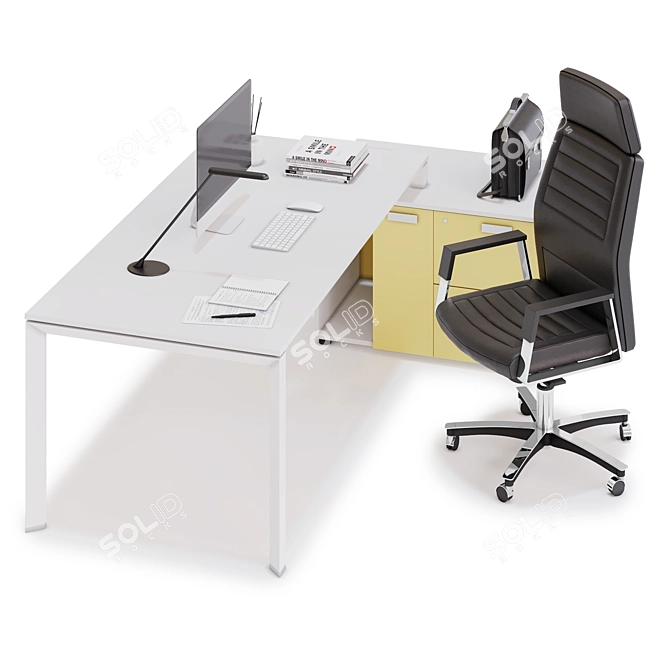 Efficient Office Workspace Solution 3D model image 2