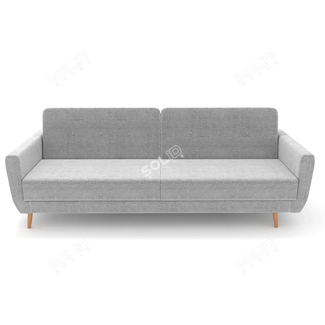 Modern Velvet Sofa: Lightsea 3D model image 2