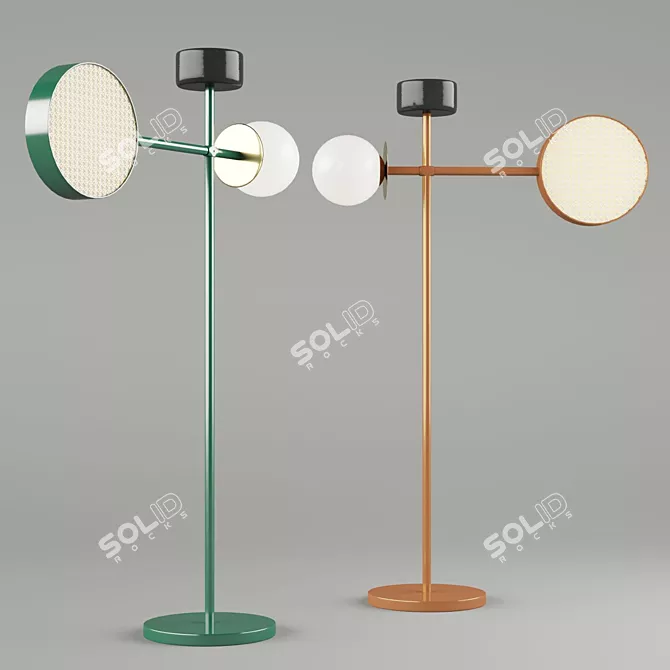 Monaco Floor Lamp: Stylish, Versatile, Artistic 3D model image 1