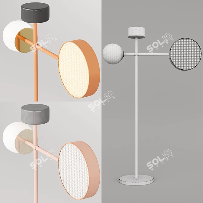 Monaco Floor Lamp: Stylish, Versatile, Artistic 3D model image 3