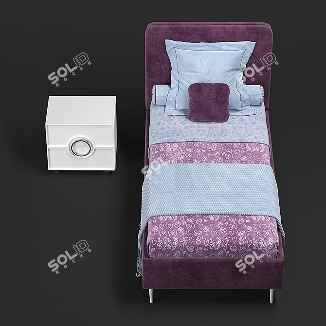 Modern Balcon Child Bed 3D model image 2