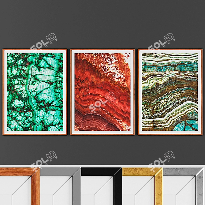 Elegant Frame Set, Multiple Options 3D model image 1