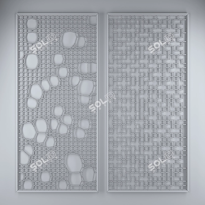 Modern Pattern Decorative Partitions 3D model image 3